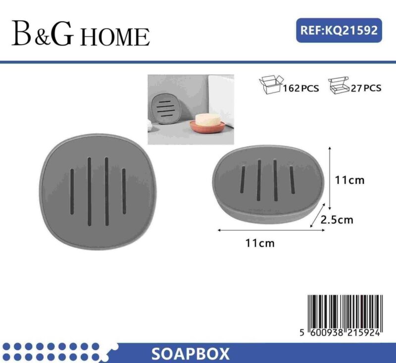 Σαπουνοθήκες μπάνιου πλαστικές σε σετ 9Χ - Grey - 21592