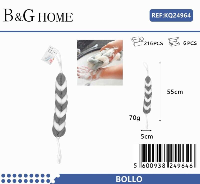 Σφουγγάρια μπάνιου δίχτυ σε σετ 6Χ - Grey - 24964