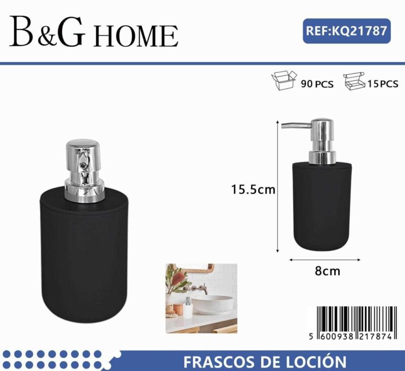 Θήκες κρεμοσάπουνου Dispenser πλαστικές - Σετ 5pcs - Black - 21787