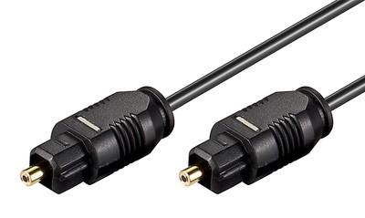 51219 GOOBAY καλώδιο ήχου Toslink 51219, gold plated, 2.2mm, 5m, μαύρο