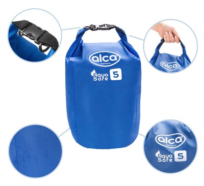 516050-1 ALCA αδιάβροχος σάκος χειρός 516050, 5L, 39x15x9cm, μπλε