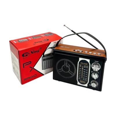 617156-1 Επαναφορτιζόμενο ραδιόφωνο - PX-61BT - 617156 - Brown