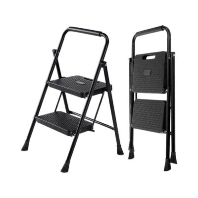 Πτυσσόμενη σκάλα-σκαμπό σιδερένια - 109-2 - 617464