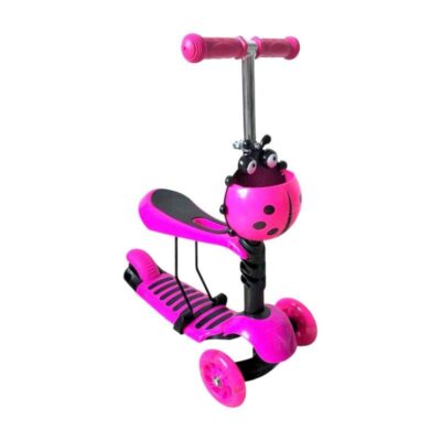 630114-1 Παιδικό πατίνι τρίκυκλο με κάθισμα - NLD-686 - 630114 - Pink