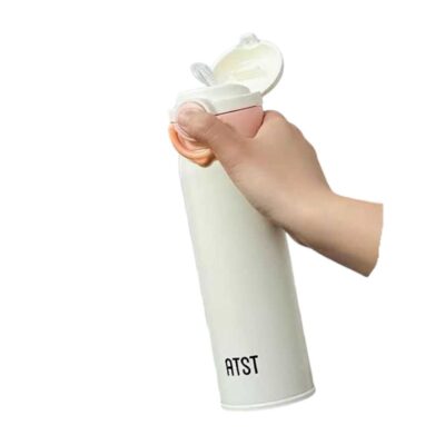 696345-3 Φορητό παγούρι-θερμός με καλαμάκι - YCBW634 - 500ml - 696345 - White