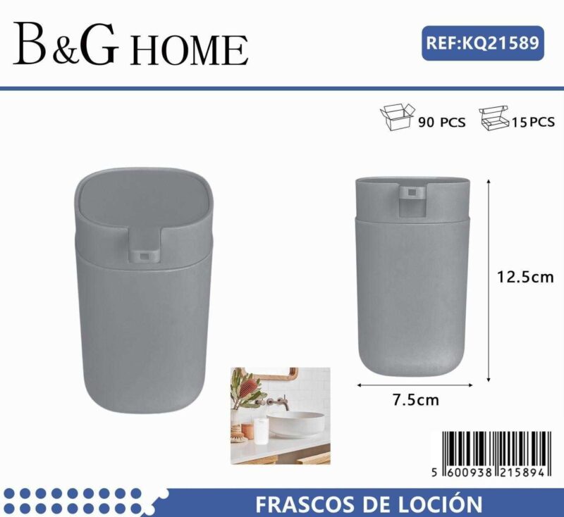 Θήκες κρεμοσάπουνου Dispenser πλαστικές - Σετ 5pcs - Grey - 21589