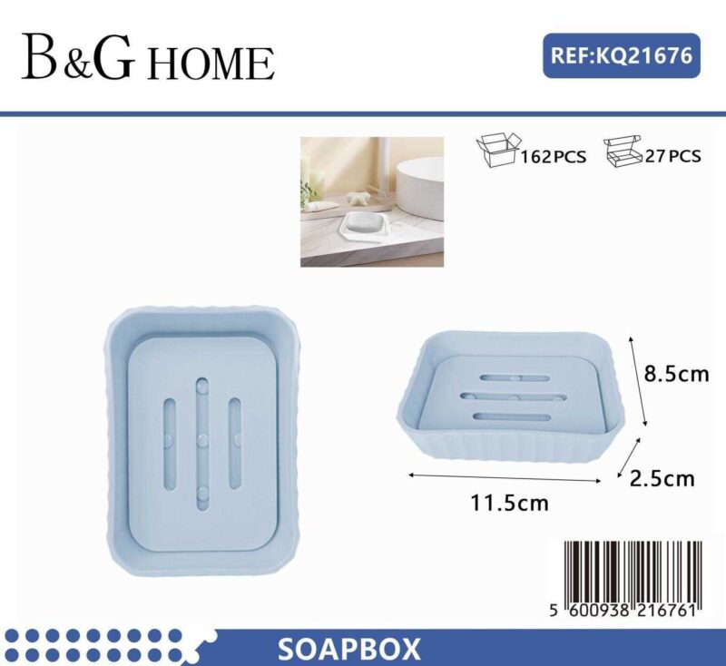 Σαπουνοθήκες μπάνιου πλαστικές σε σετ 5Χ - Light Blue - 21676