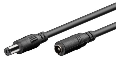 71399 GOOBAY καλώδιο προέκτασης τροφοδοσίας 71399, 5.5x2.1mm, 3m, μαύρο