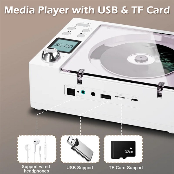 Φορητό ραδιόφωνο & CD Player - CD-3100 - 718228 - White