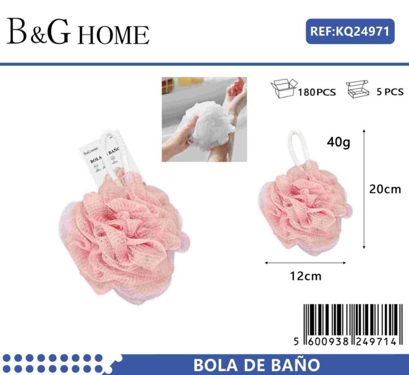 Σφουγγάρια μπάνιου δίχτυ σε σετ 5Χ - Pink - 24971