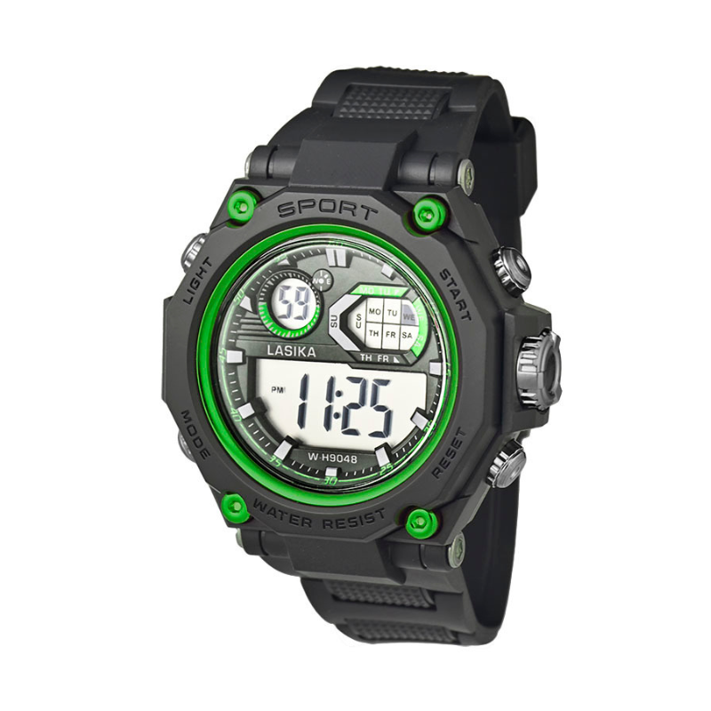 Ψηφιακό ρολόι χειρός - LS9048 - Lasika - 817339 - Black/Green