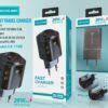 Αντάπτορας φόρτισης Fast Charge με 2 θύρες USB-A & Type-C - 20W - CX-179B - 271795