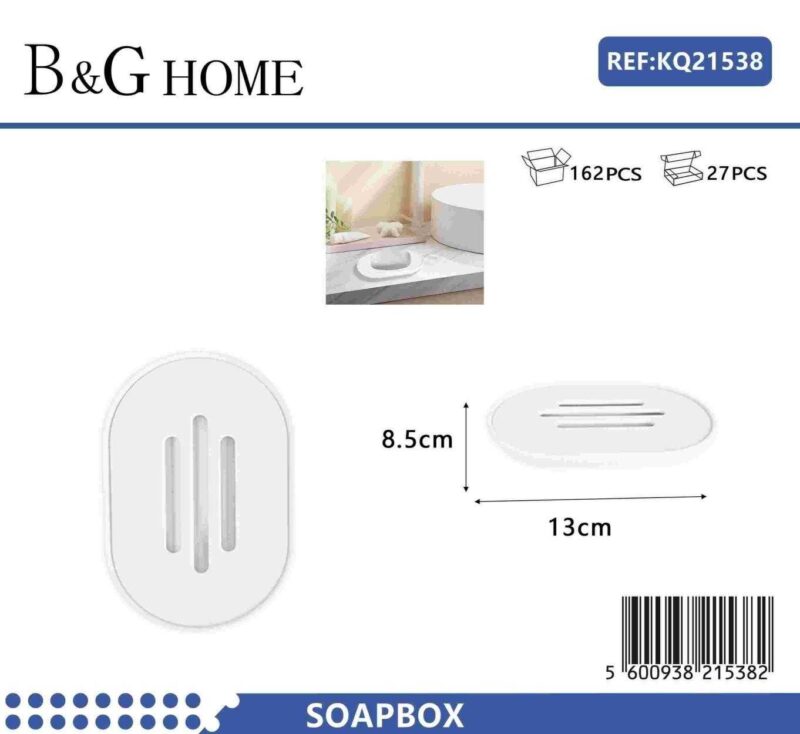 Σαπουνοθήκες μπάνιου πλαστικές σε σετ 9Χ - White - 21538