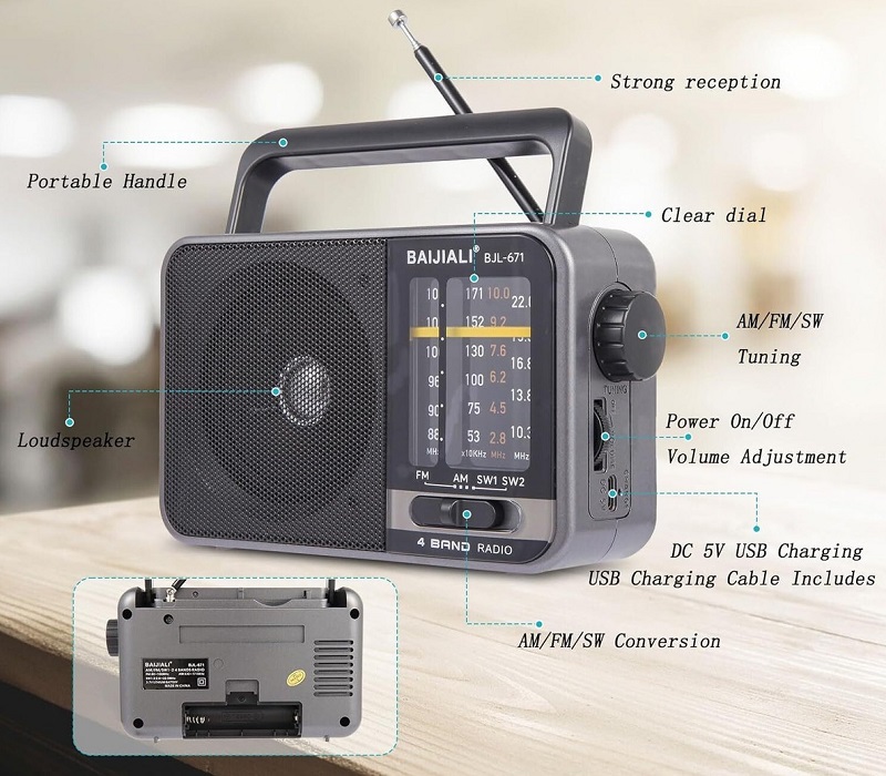 Επαναφορτιζόμενο ραδιόφωνο - PR-671 - 806719