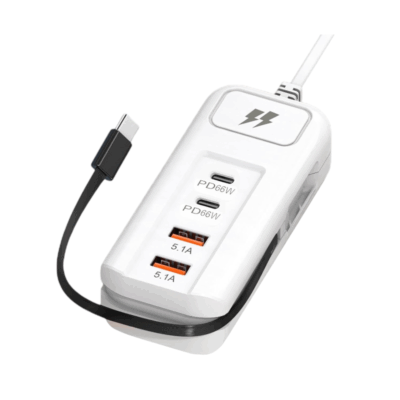 811726-1 Αντάπτορας φόρτισης Fast Charge με 2 θύρες USB-A & Type-C & καλώδιο Type-C - JG-01 - 811726
