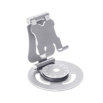 813492-1-2 Βάση στήριξης smartphone/tablet μεταλλική περιστρεφόμενη - G62 - 813492 - Silver