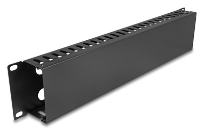 81559-1 DELOCK cable management 81559 για rack 19"/2U, μεταλλικό, μαύρο
