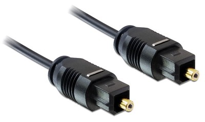 82880 DELOCK καλώδιο ήχου Toslink 82880, gold plated, 2.2mm, 2m, μαύρο
