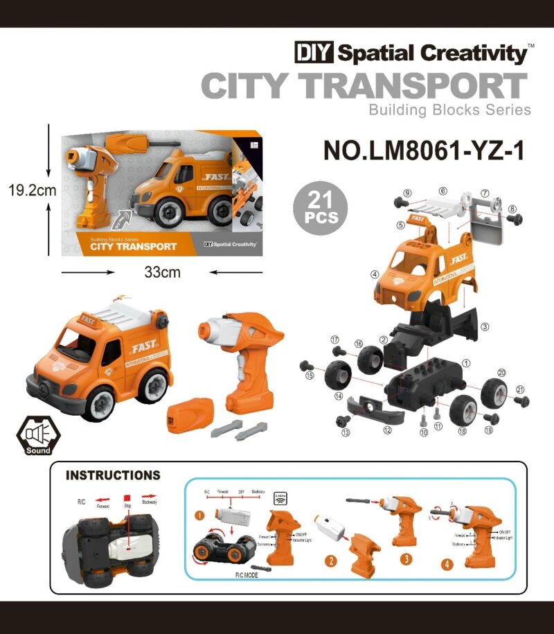 Συναρμολογούμενο όχημα - City Transport - LM8051 - 856855