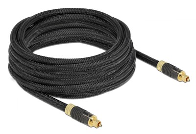 86595-1 DELOCK καλώδιο ήχου Toslink 86595, gold plated, 5m, μαύρο