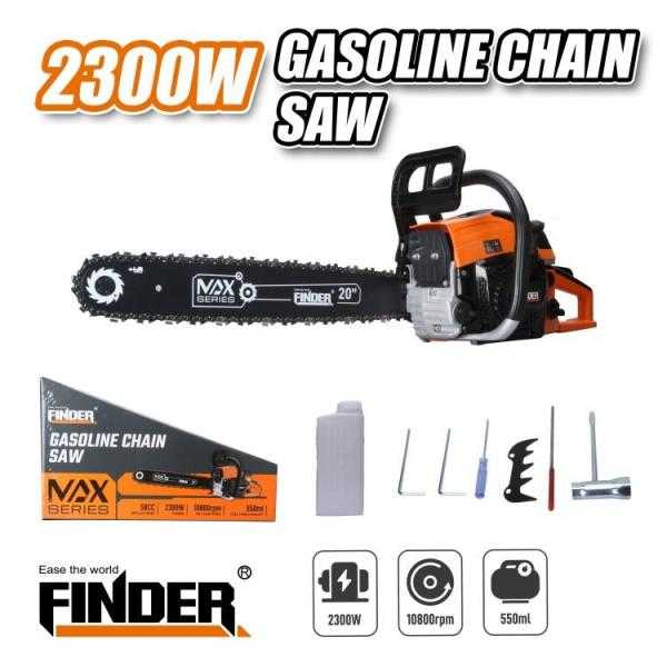 Αλυσοπρίονο βενζίνης - 2300W/3.1HP/20" - 58cc - 198383 - Finder