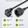 93094-1 GOOBAY μπαλαντέζα προέκταση ρεύματος 93094, schuko, 3x 1.5mm², 5m, μαύρη