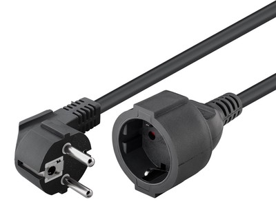 93094 GOOBAY μπαλαντέζα προέκταση ρεύματος 93094, schuko, 3x 1.5mm², 5m, μαύρη