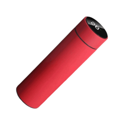 954101-1 Φορητό παγούρι-θερμός με ψηφιακό θερμόμετρο - 500ml - 954101 - Red