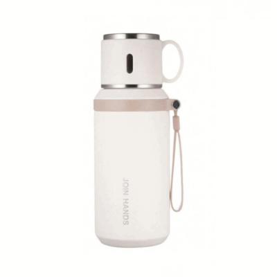 954149-2-1 Φορητό παγούρι-θερμός με κούπα - 650ml - 954149 - White