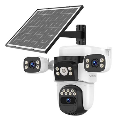 BG621SR VSTARCAM smart ηλιακή κάμερα BG621SR, triple lens, 2MP, 4G, SD, PTZ, IP66