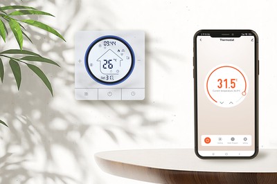 BHT-800WM-GCLW-1 Smart θερμοστάτης αερίου BHT-800WM-GCLW, WiFi, επιτοίχιος, λευκός