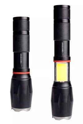 EOT070-1 ESPERANZA φορητός φακός LED EOT070, 250lm, IPX3, zoom, με μαγνήτη, μαύρος