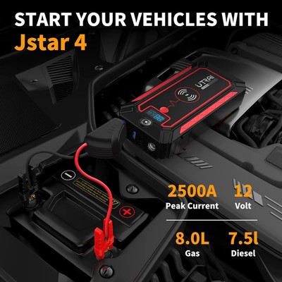JSTAR-4-1 UTRAI εκκινητής μπαταρίας αυτοκινήτου JSTAR-4 με φακό, 12V/2500A, 16000mAh