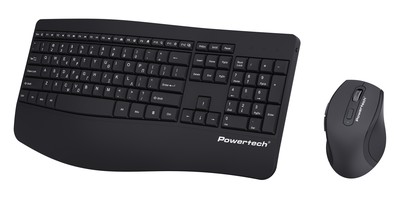 PT-1490-1 POWERTECH set ποντίκι & πληκτρολόγιο PT-1490, 2.4GHz & Bluetooth, μαύρο