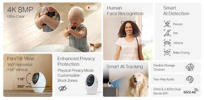 TAPO-C260-12 TP-LINK smart camera Tapo C260, 4K, WiFi, two-way audio, Pan/Tilt , Ver. 1.0