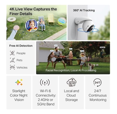 TAPO-C560WS-1 TP-LINK smart camera Tapo C560WS, 4K, IP66, Wi-Fi 6, two-way audio, Ver. 1.0