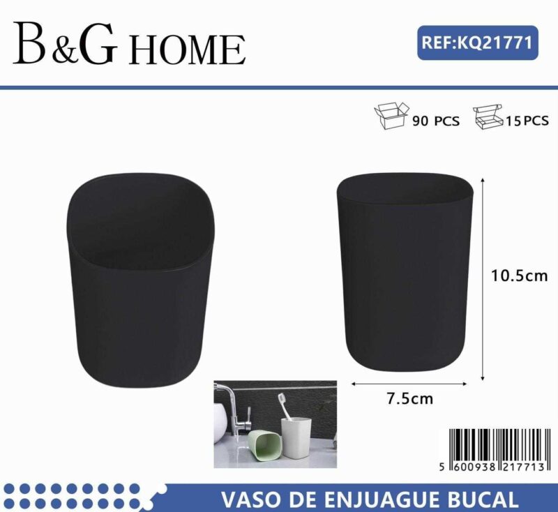 Θήκες οδοντόβουρτσας πλαστικές σε σετ 5Χ - Black - 21771