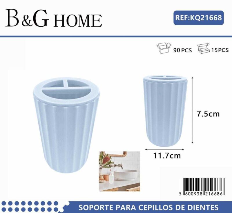 Θήκες οδοντόβουρτσας πλαστικές σε σετ 5Χ - Light Blue - 21668