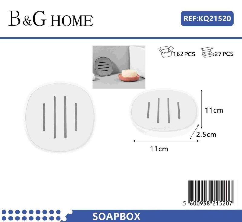 Σαπουνοθήκες μπάνιου πλαστικές σε σετ 9Χ - White - 21520