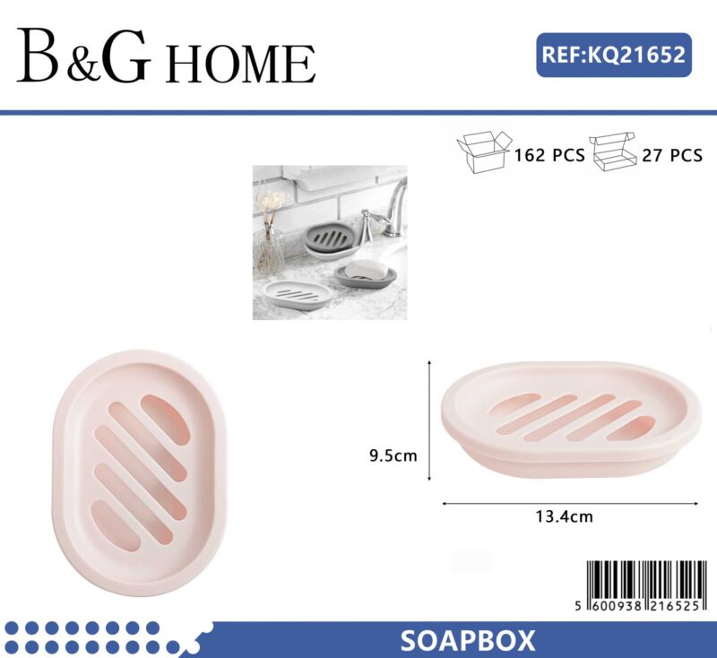 Σαπουνοθήκες μπάνιου πλαστικές σε σετ 9Χ - Light Pink - 21652