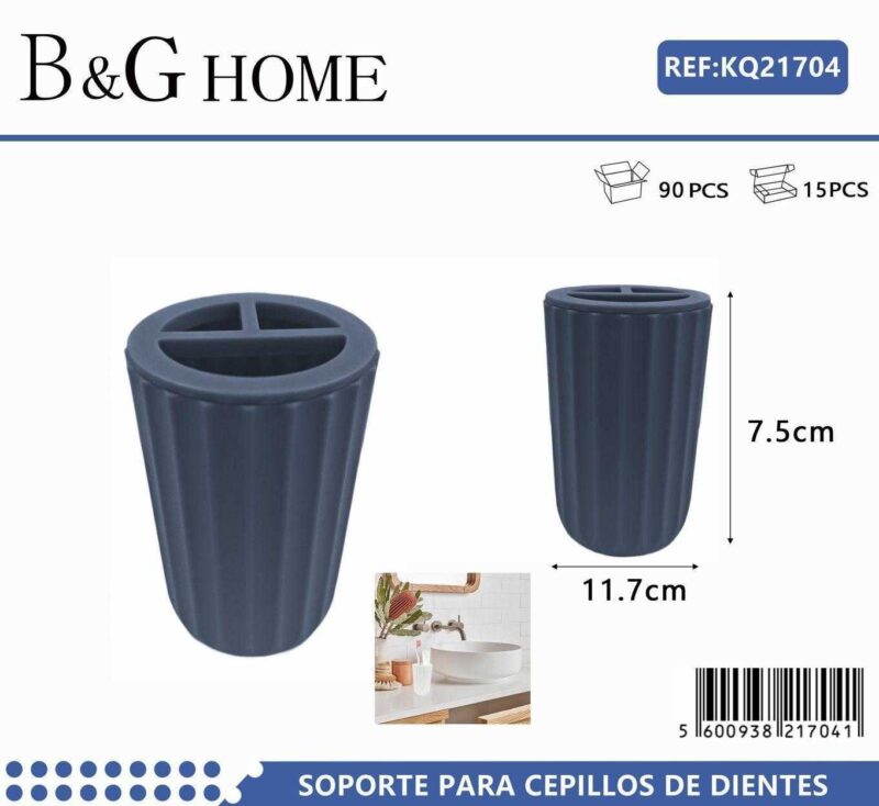 Θήκες οδοντόβουρτσας πλαστικές σε σετ 5Χ - Blue - 21704