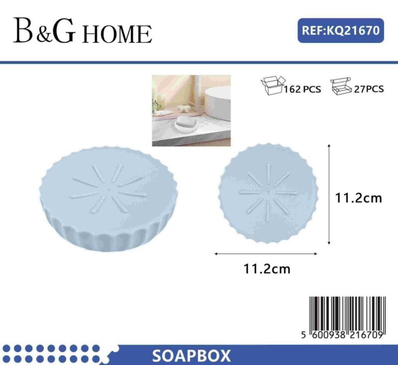 Σαπουνοθήκες μπάνιου πλαστικές σε σετ 9Χ - Light Blue - 21670