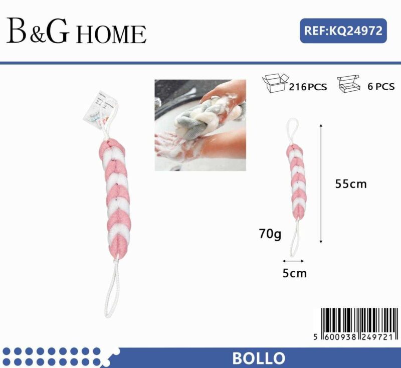 Σφουγγάρια μπάνιου δίχτυ σε σετ 6Χ - Pink - 24972