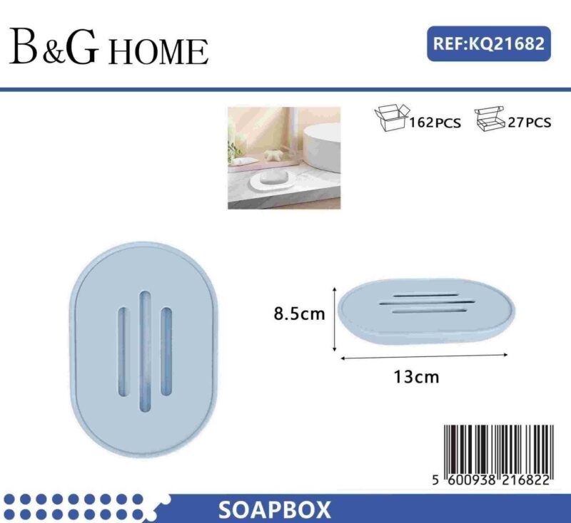 Σαπουνοθήκες μπάνιου πλαστικές σε σετ 5Χ - Light Blue - 21682