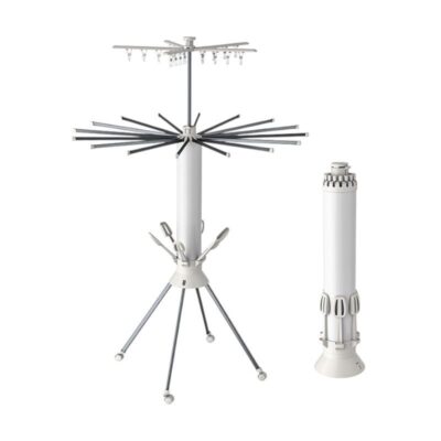 Πτυσσόμενη κρεμάστρα δαπέδου & απλώστρα ρούχων τροχήλατη - 12001-3 - 114258